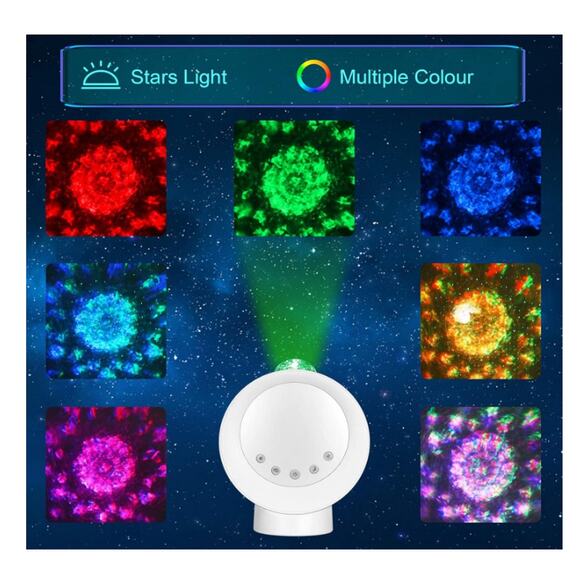 LED Star Projector Light, Galaxy Moon Nebula Night Lamp w/ Base, Remote Control - Picture 4 of 7